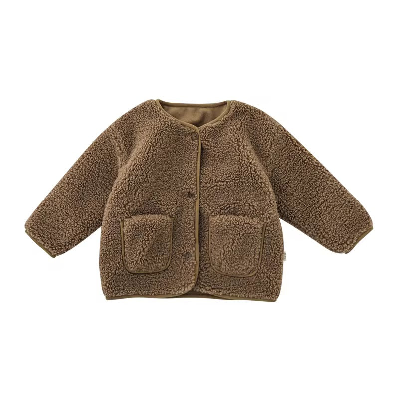 Soft Teddy Pile Jacket, Soft Brown