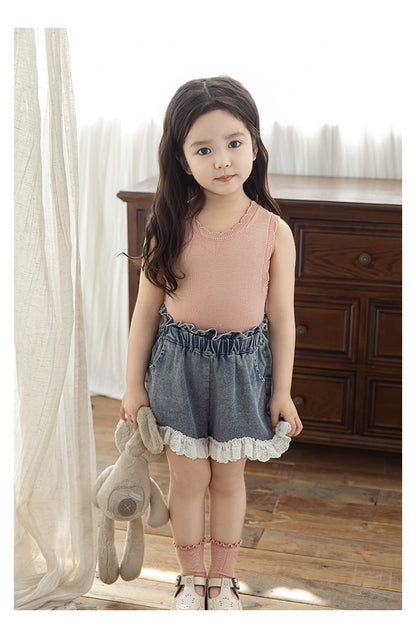 Lyocell Ribbed Knit Vest, Dusty Rose