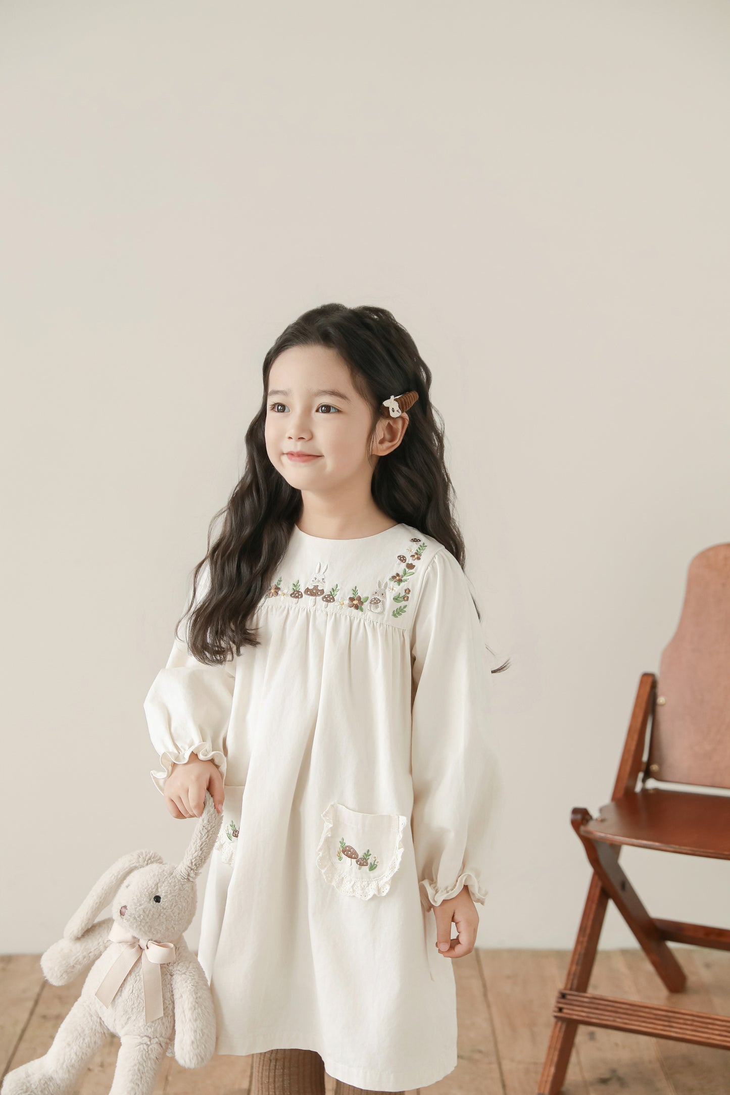 Sylvie Woodland Embroidered Dress, Ivory