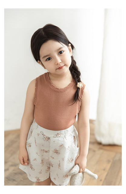 Cotton Poplin Shorts, Ivory Floral