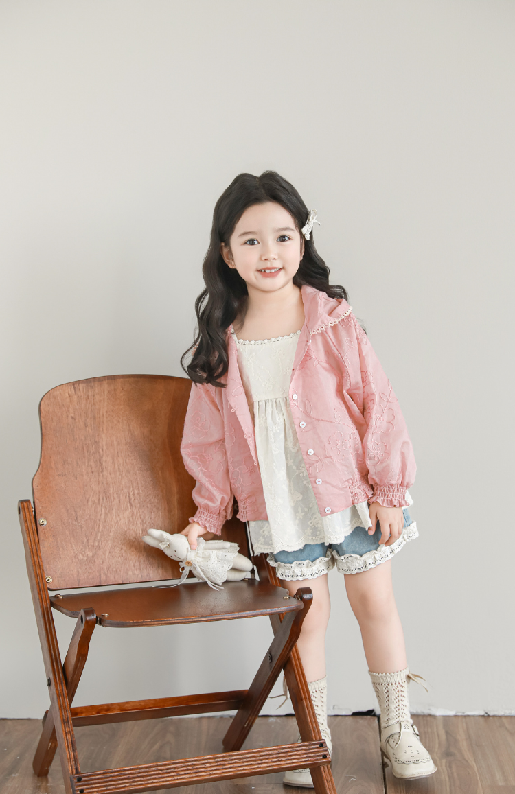 Floral Embroidered Lyocell Jacket, Rose Pink