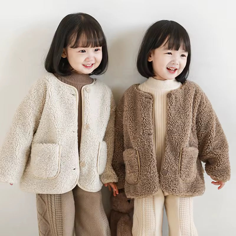 Soft Teddy Pile Jacket, Soft Brown