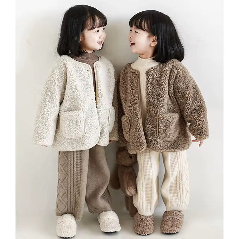 Soft Teddy Pile Jacket, Soft Brown